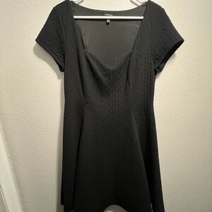 Cable Knit Sweetheart Short Sleeve Dress